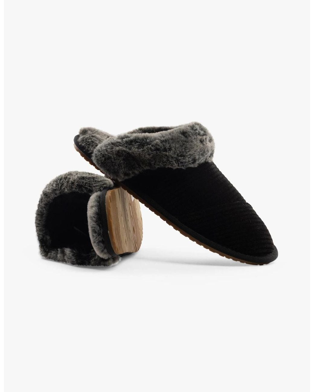 TOMS Black Valerie Slippers