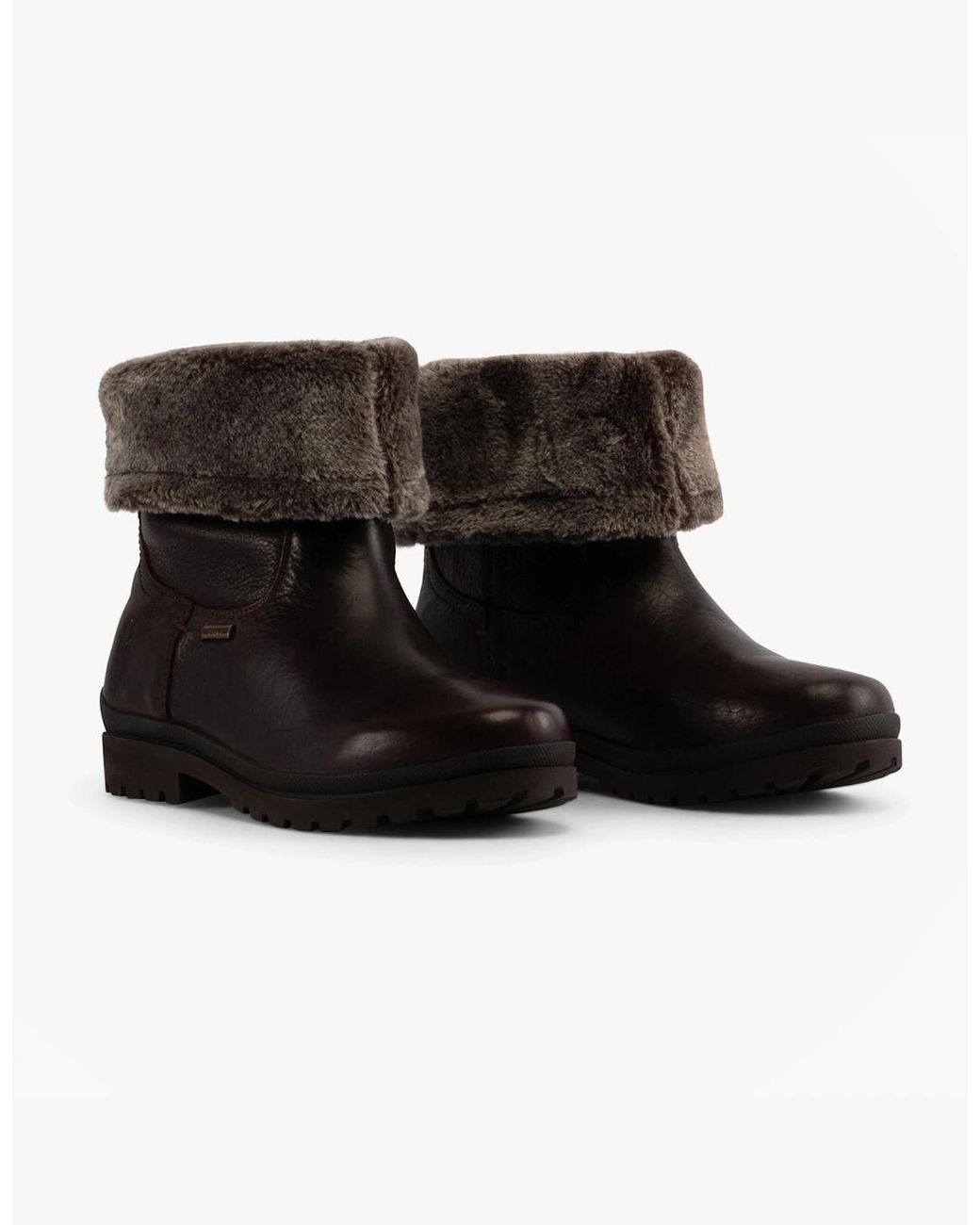 Hush Puppies Black Alice Leather Mid-Height Boots Tan
