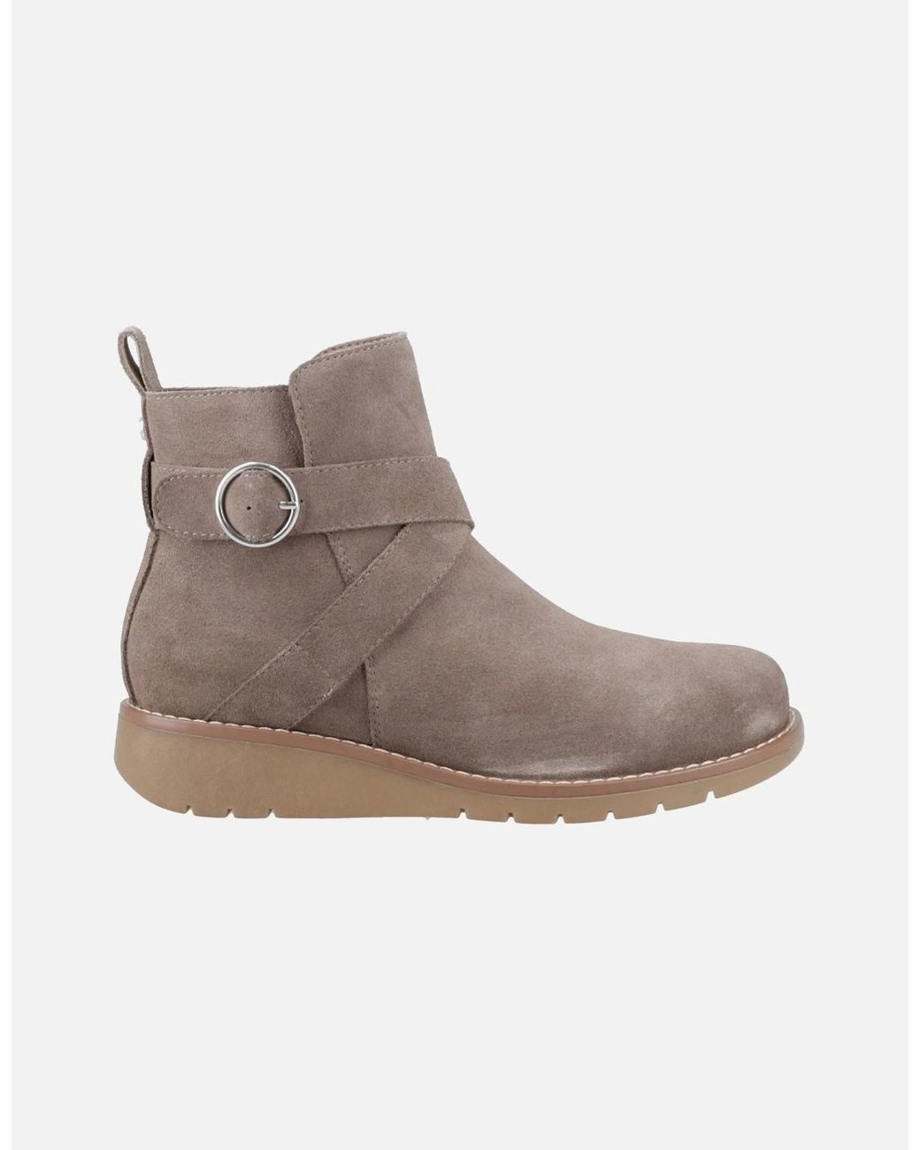 Hush Puppies Natural Lyra Suede Taupe Winter Ankle Boots