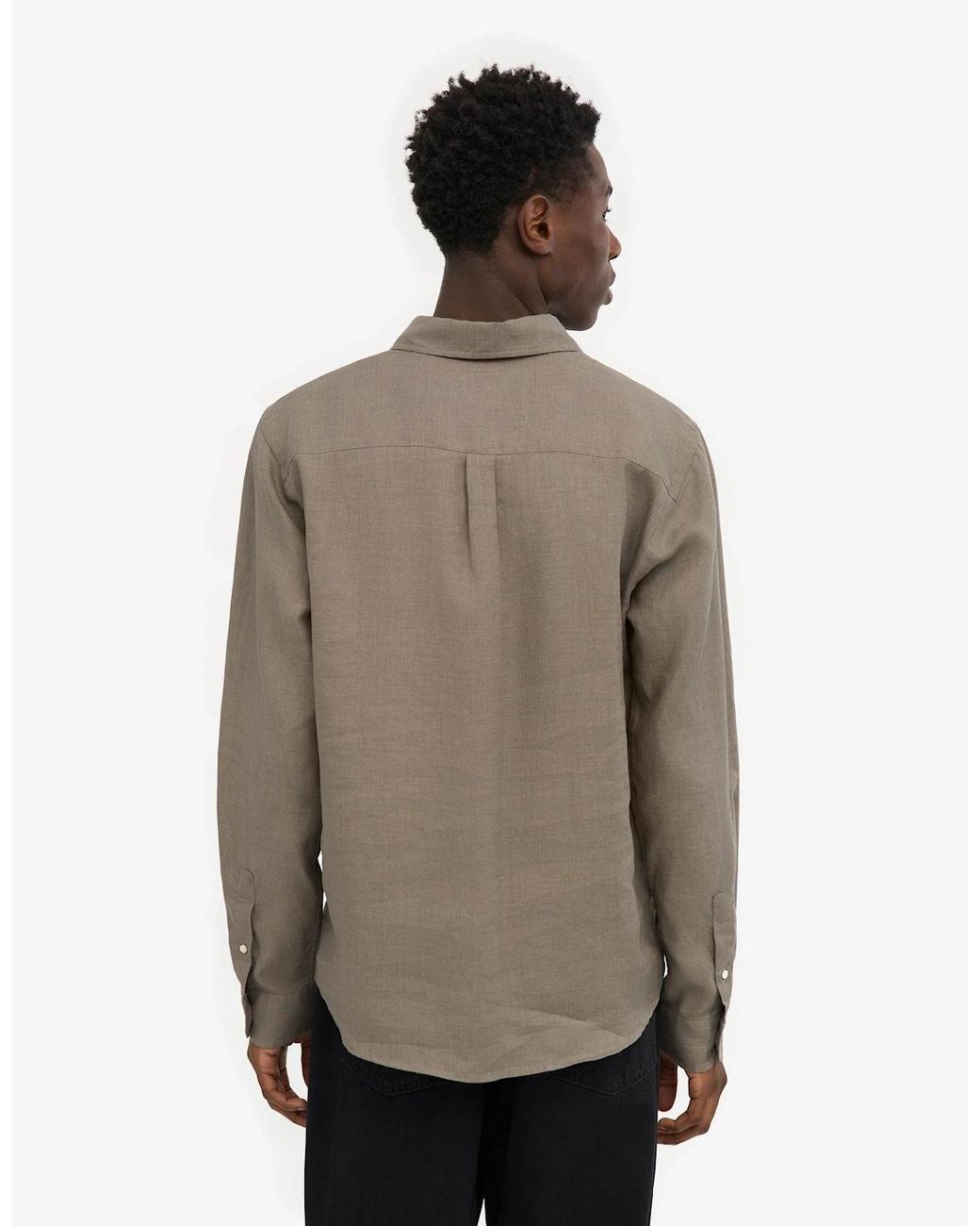 COLORFUL STANDARD Green Long Sleeve Linen Shirt for men
