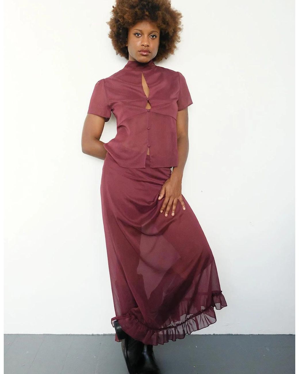 No Emotions UK Purple Mia Skirt