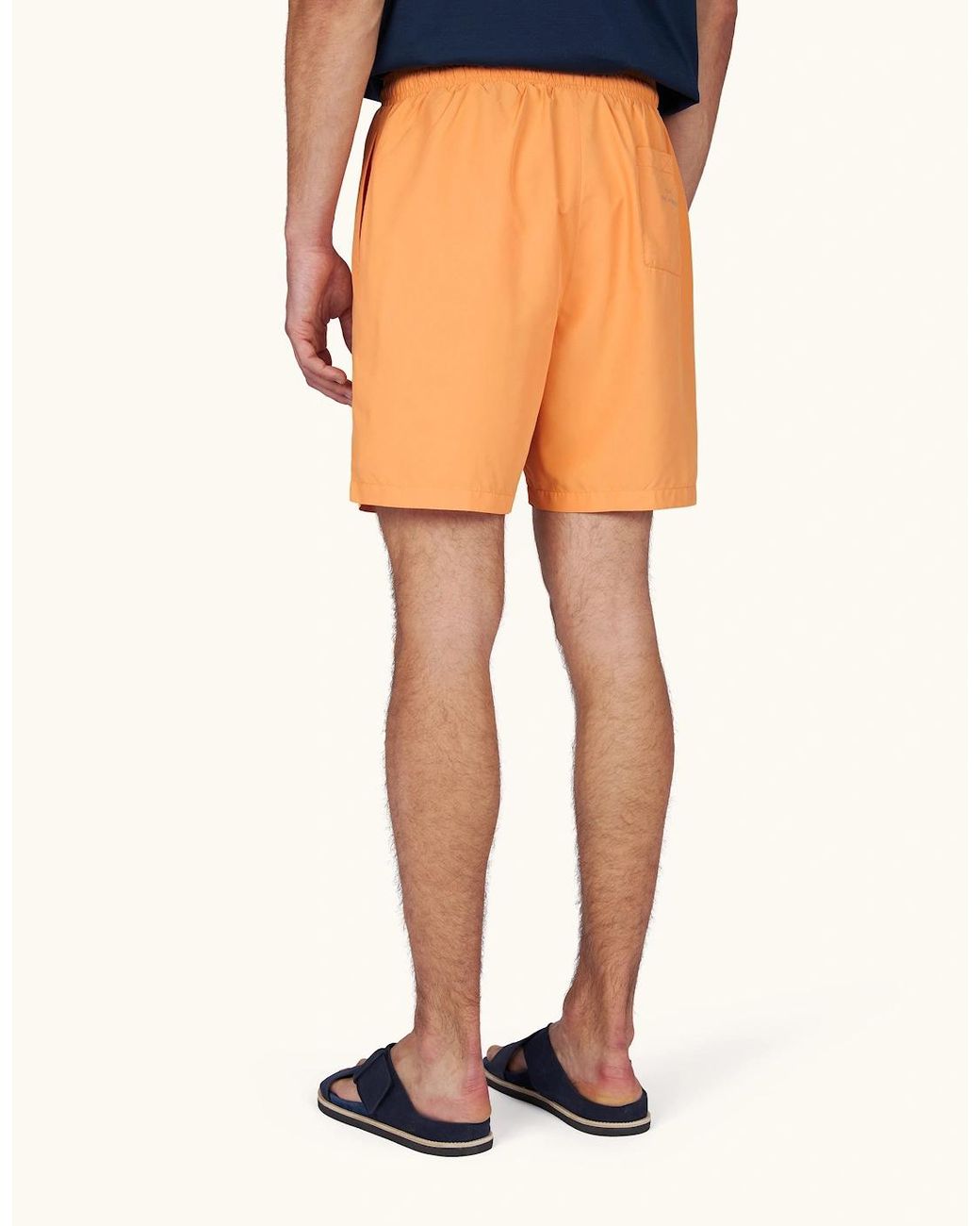 Paul & Shark Orange Reflective Logo Swim Shorts 966 for men