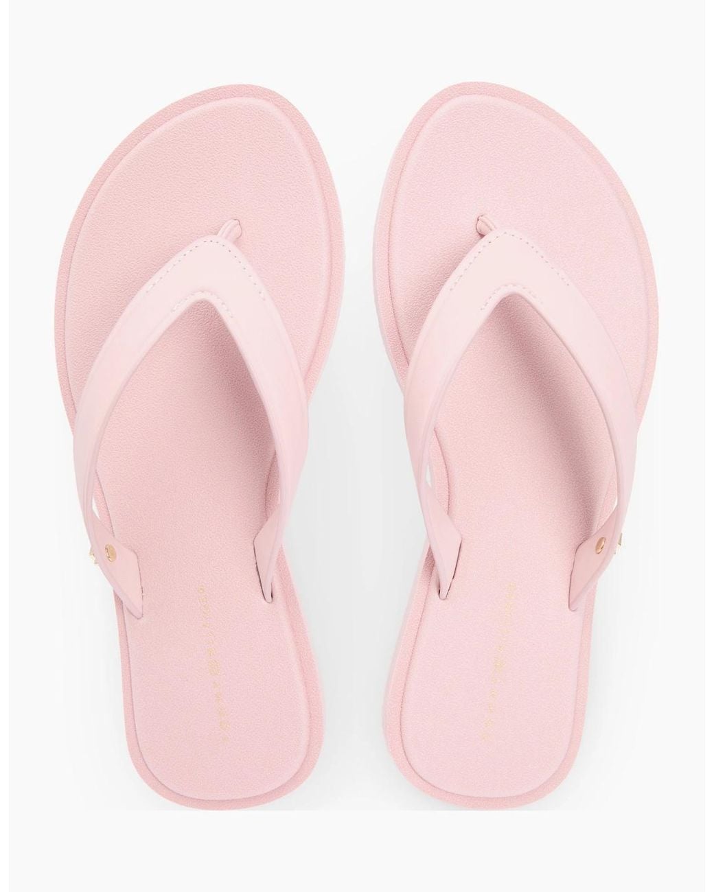 Tommy Hilfiger Pink Scandi Premium Toe-Post Sandals Foggy