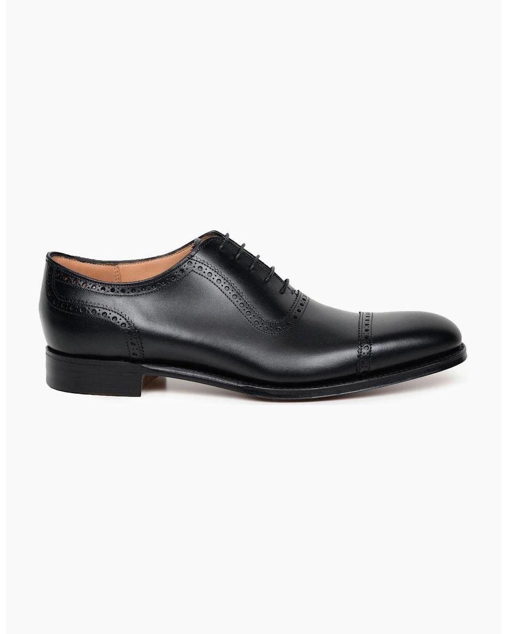 Cheaney Black Fenchurch Oxford Shoes for men