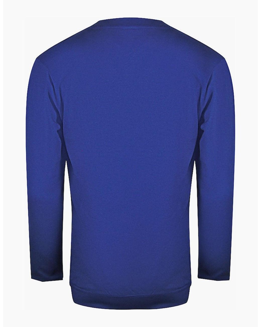 Roberto Cavalli Blue Cavalli Class Vibrant Floral Logo Iris Sweatshirt for men