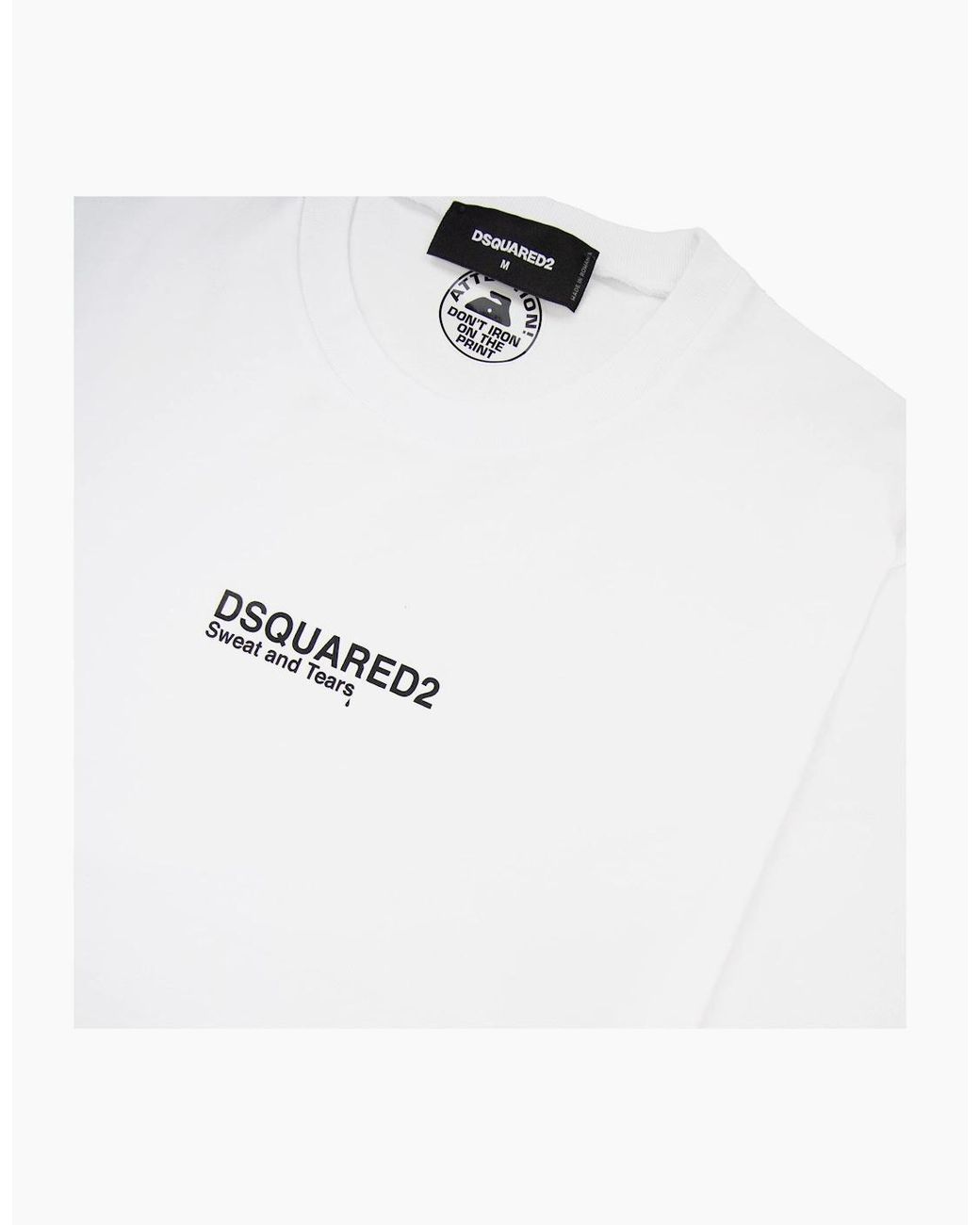 DSquared² White Sweat And Tears Cool Fit Tee for men