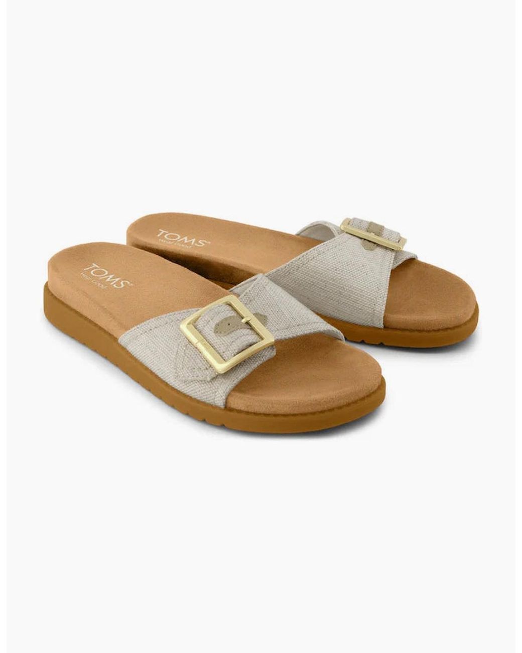 TOMS White Marin Slide Sliders Natural