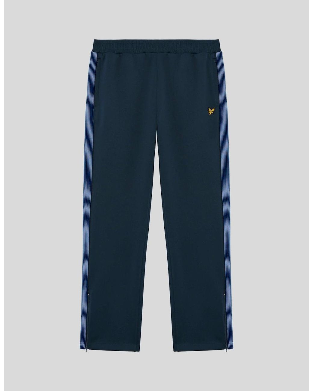 Lyle & Scott Blue Striped Taped Trackpant for men