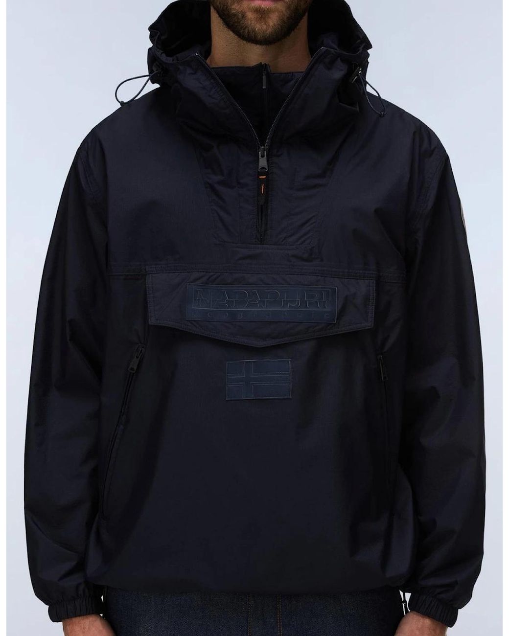 Napapijri Blue Anorak Pullover Jacket for men