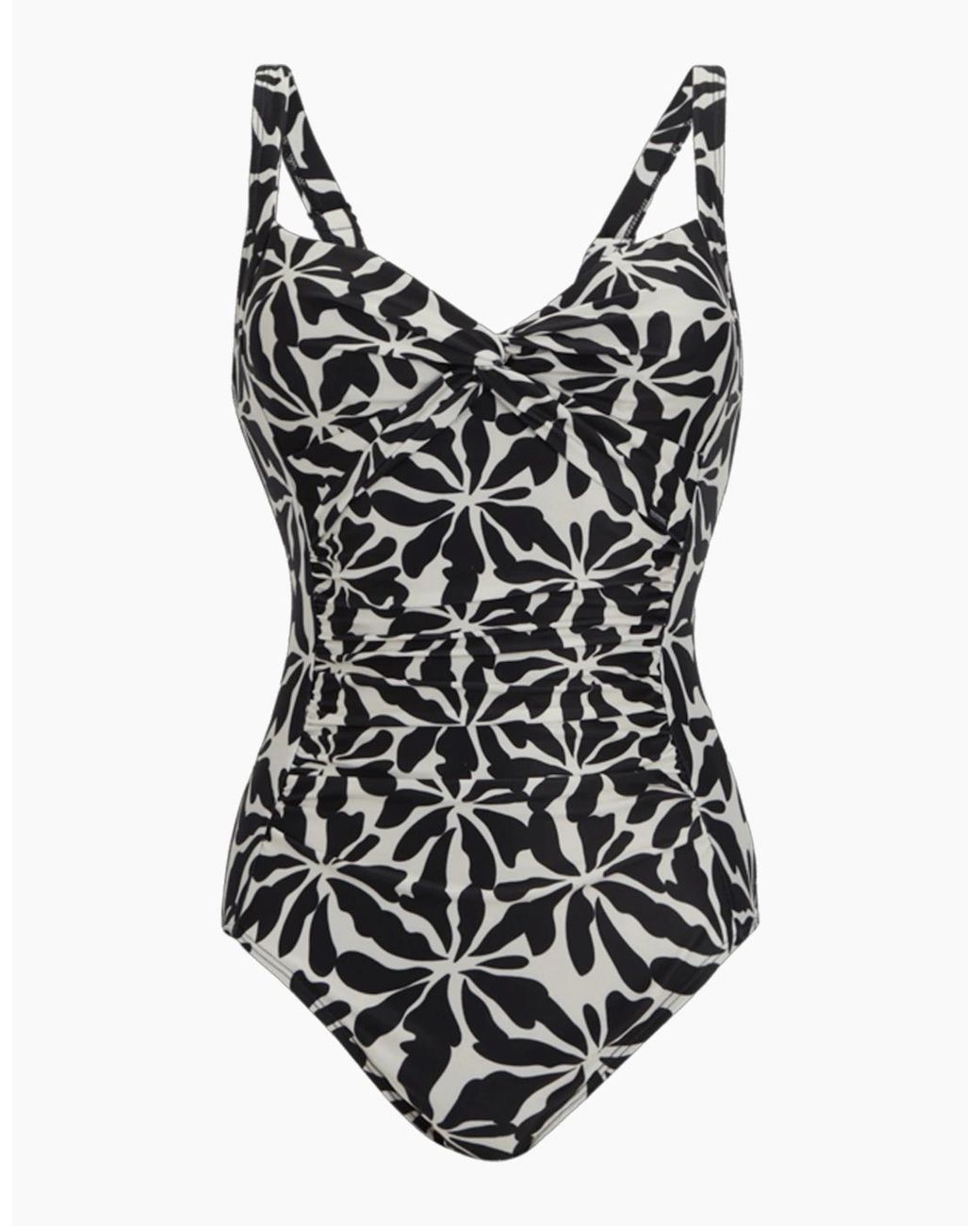 Regatta Black Ladies Sakari Abstract Floral Tummy Control One Piece Swimsuit