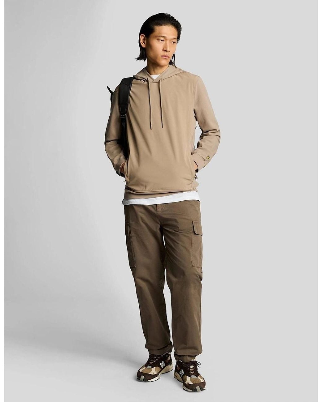 Lyle & Scott Natural Hybrid Pullover Hoodie for men