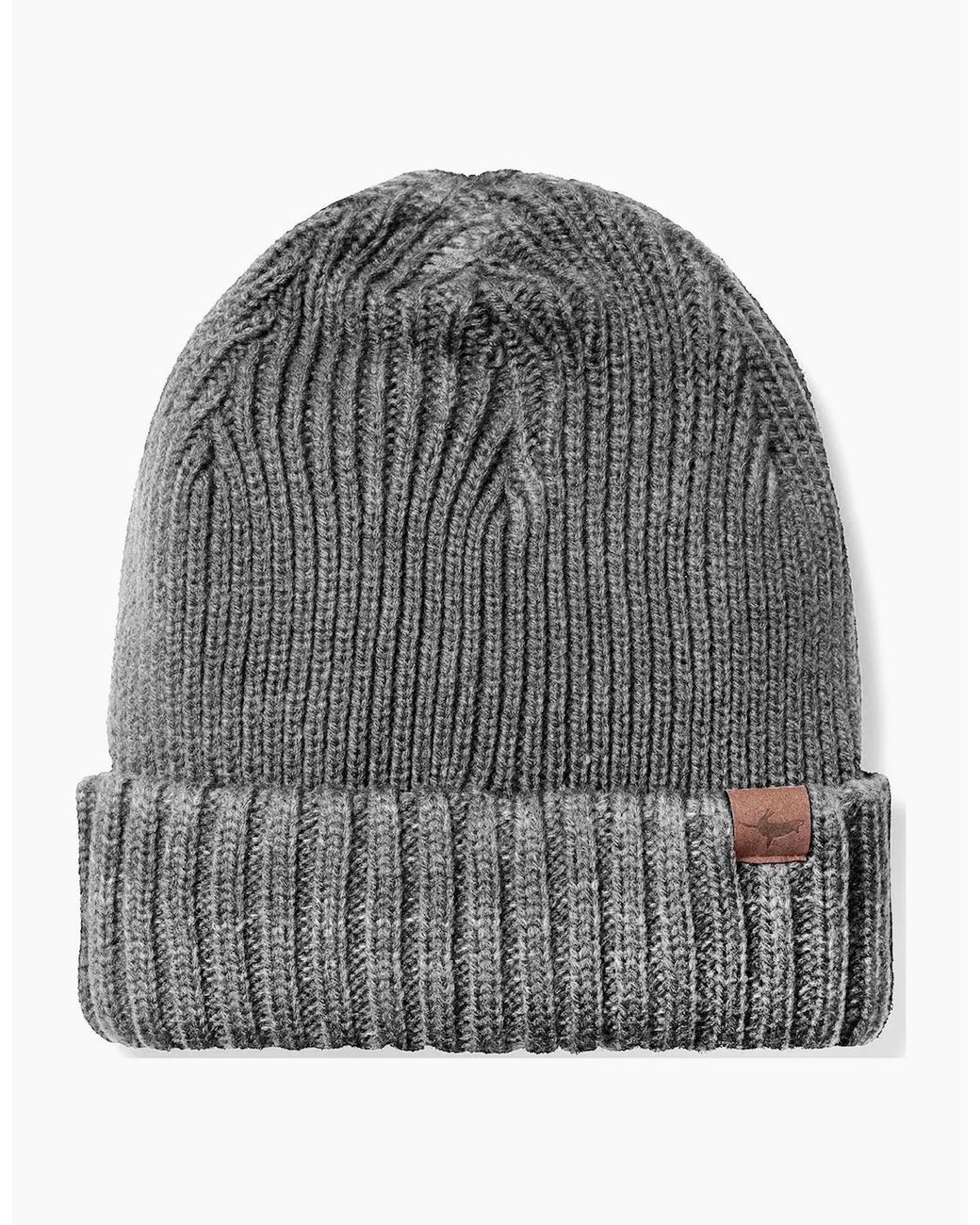 SealSkinz Gray Bacton Waterproof Cold Weather Roll Cuff Beanie for men