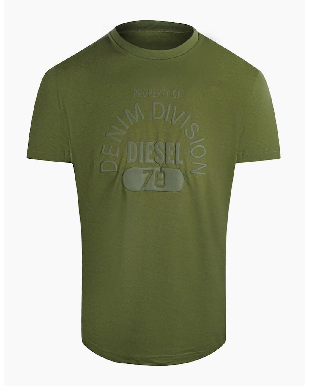 DIESEL Green Property Of Denim Division T-Shirt for men