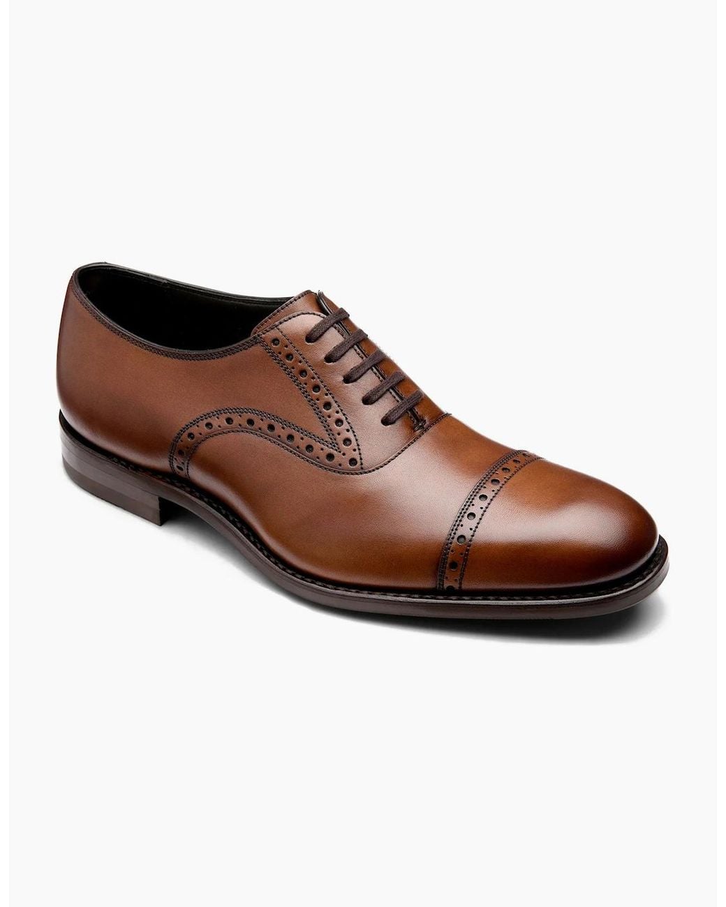 Loake Brown Kellar Oxford Semi Brogue Cedar for men