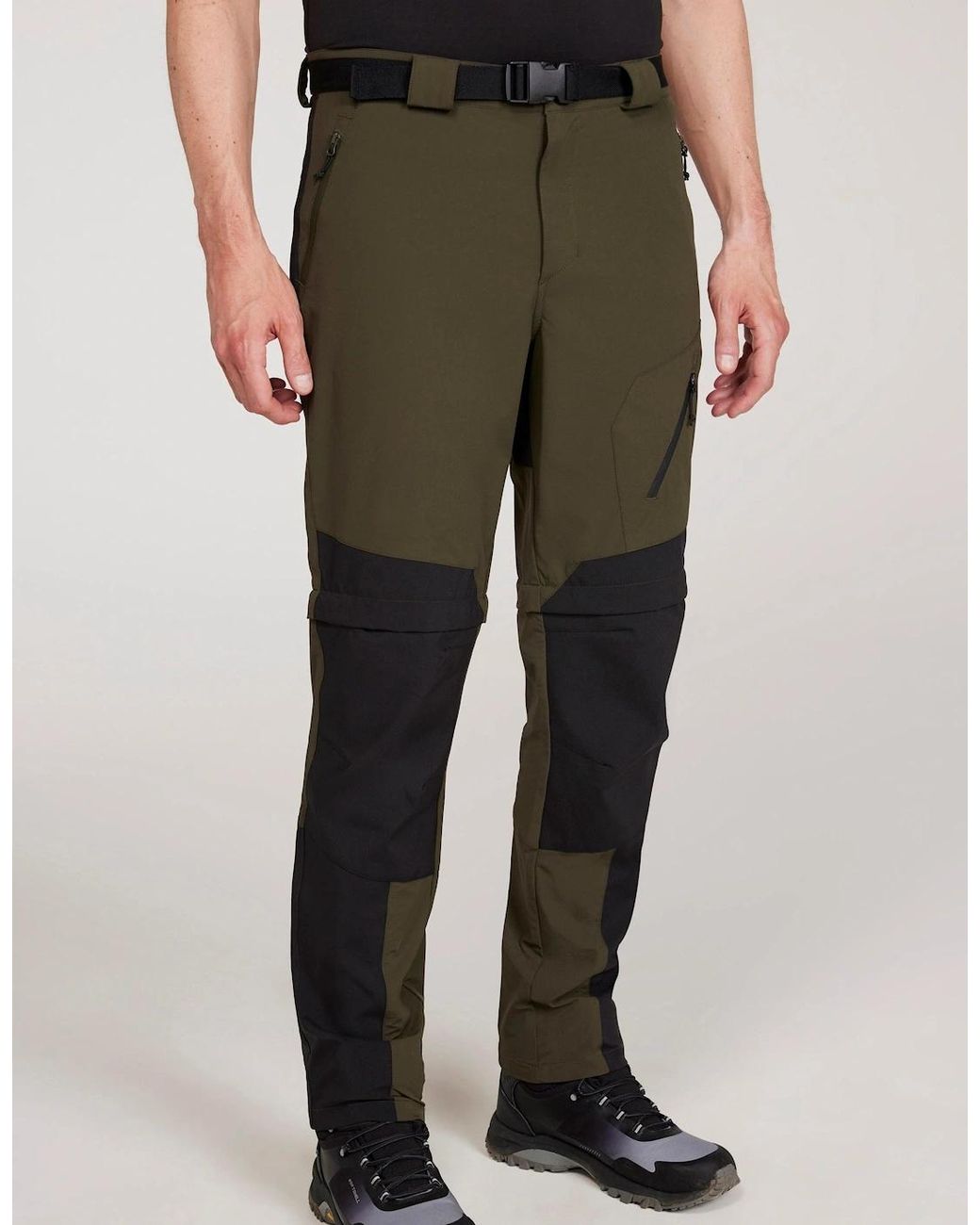 Mountain Warehouse Brown Forest Convertible Hiking Trousers for men