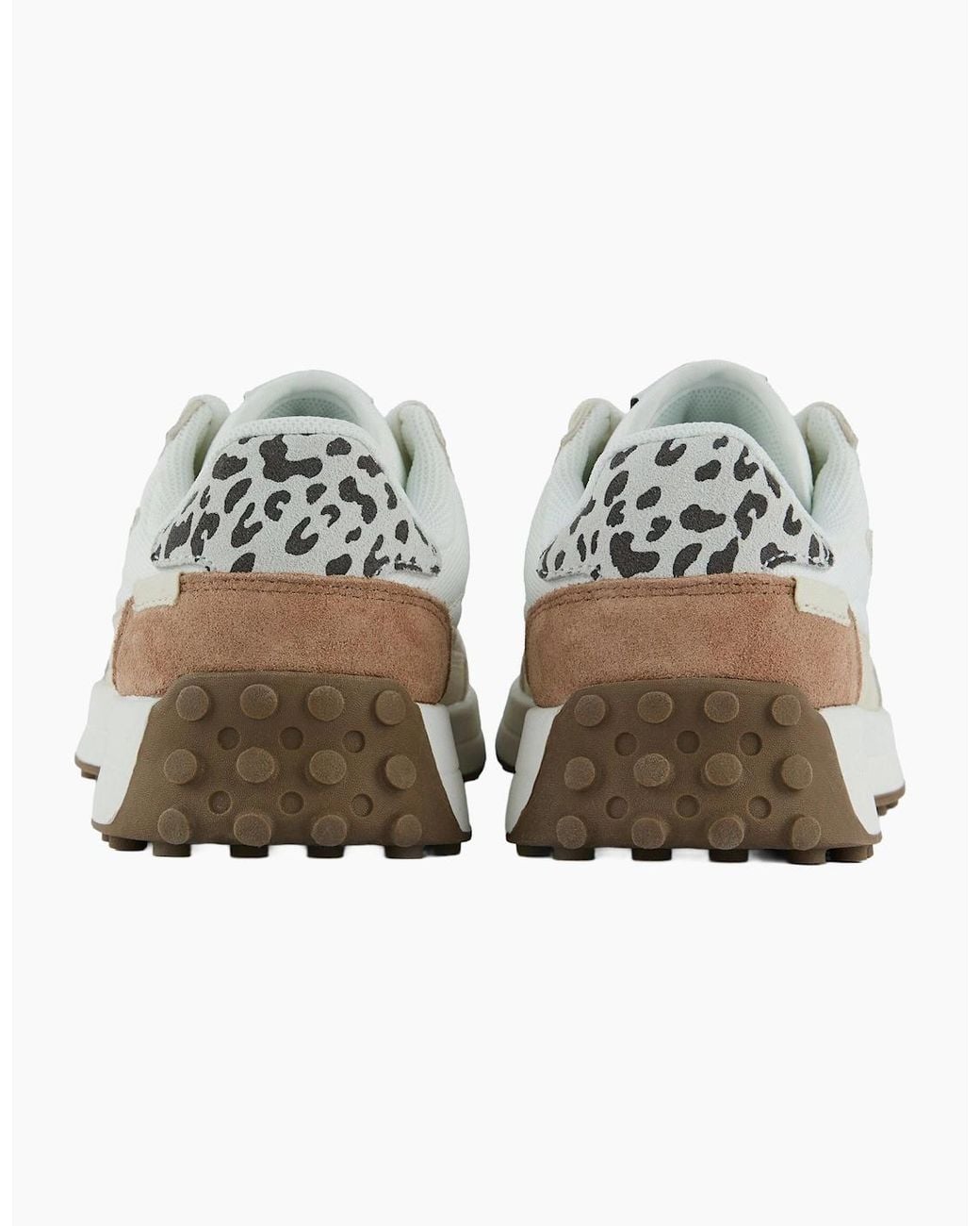 Regatta Gray Ladies Marine Heritage Ii Leopard Print Suede Trainers