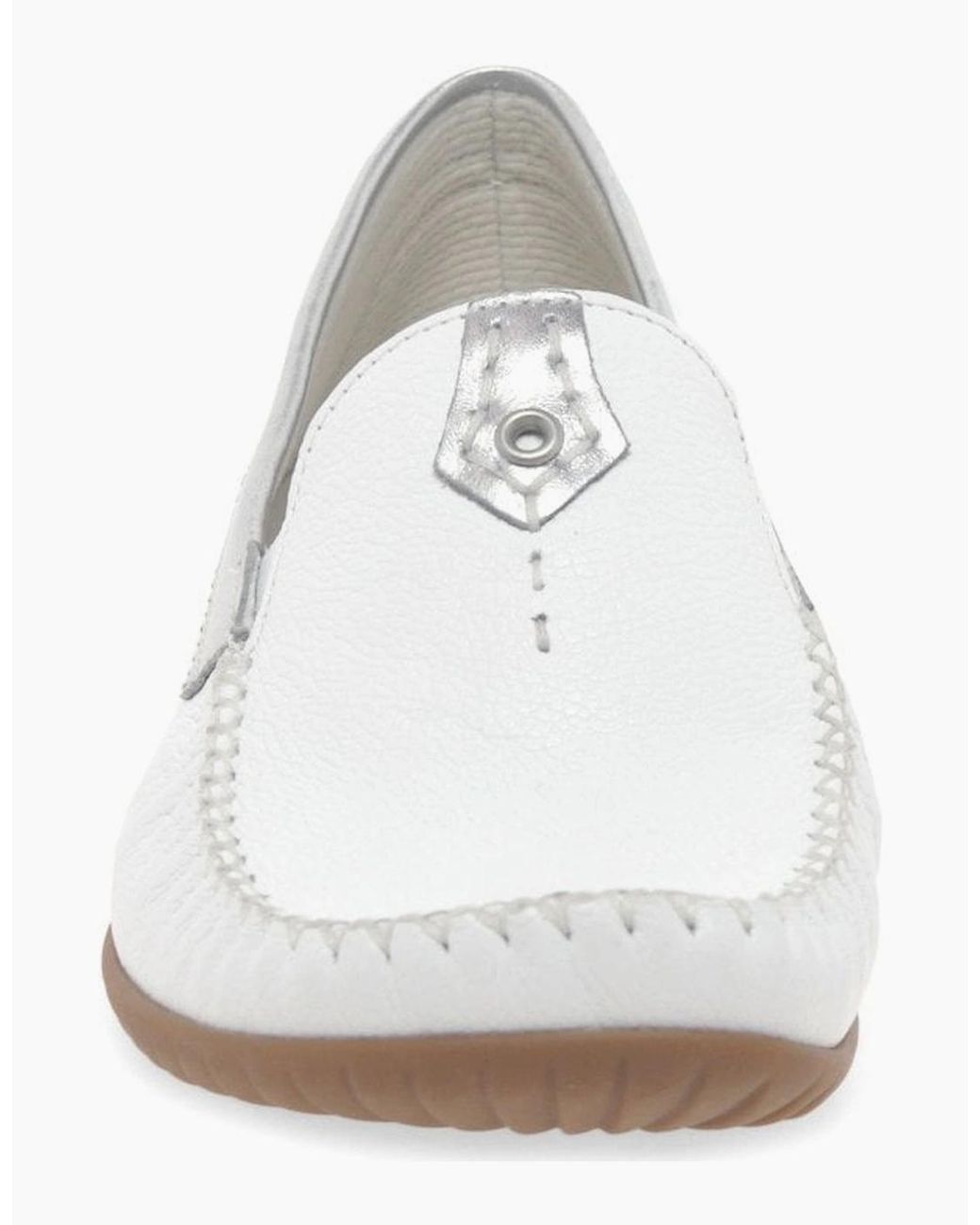 Gabor White California Sporty Moccasins
