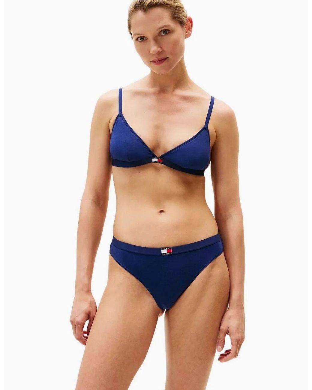 Tommy Hilfiger Blue 3-Pack Heritage Logo Triangle Bras
