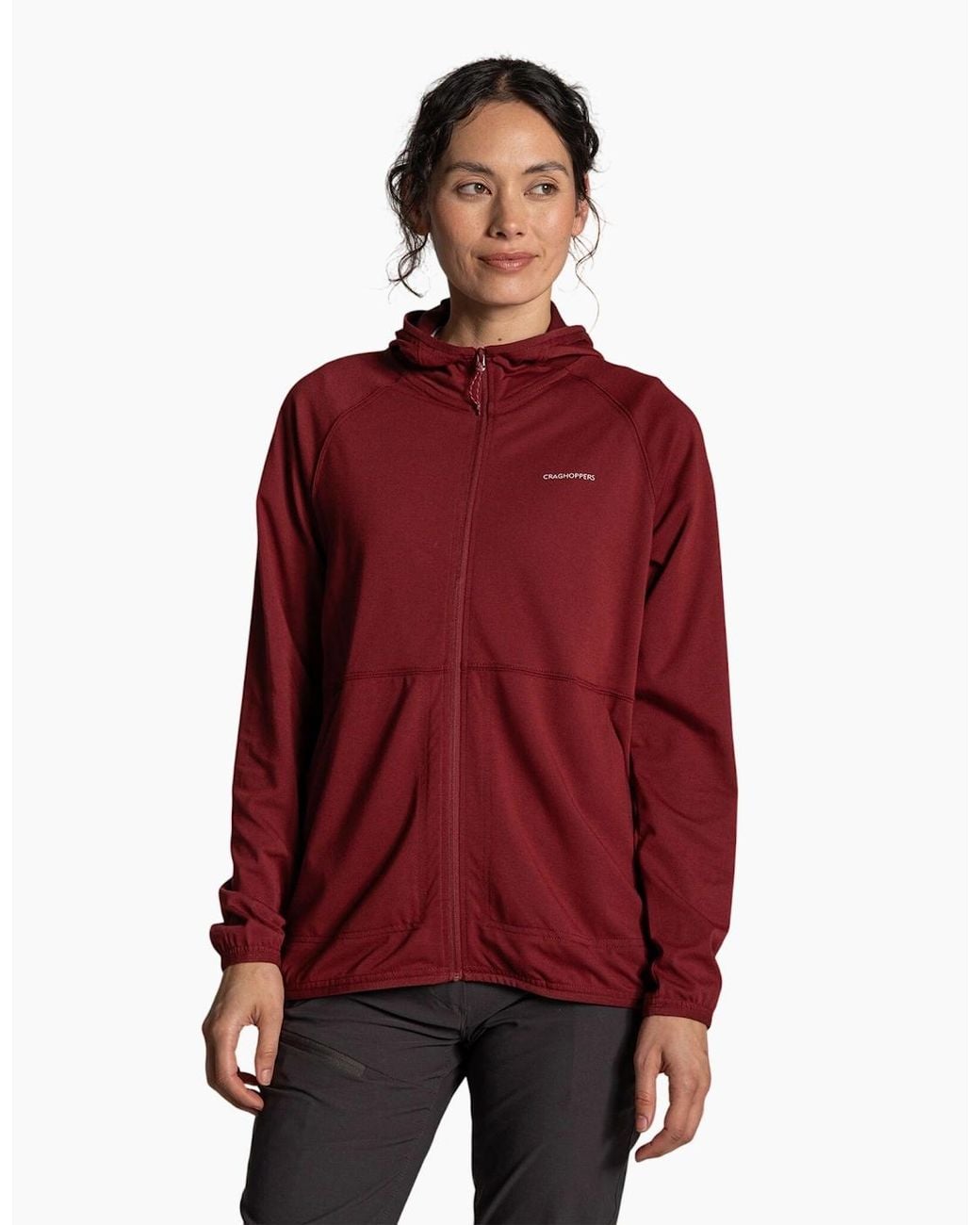 Craghoppers Red Ladies Aya Nosilife Hooded Jacket