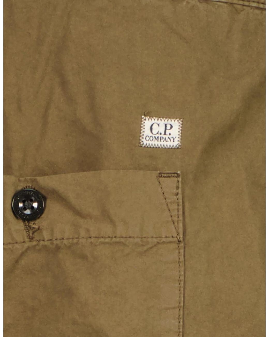 C P Company Green Microreps Boxy Lens Cargo Pants for men
