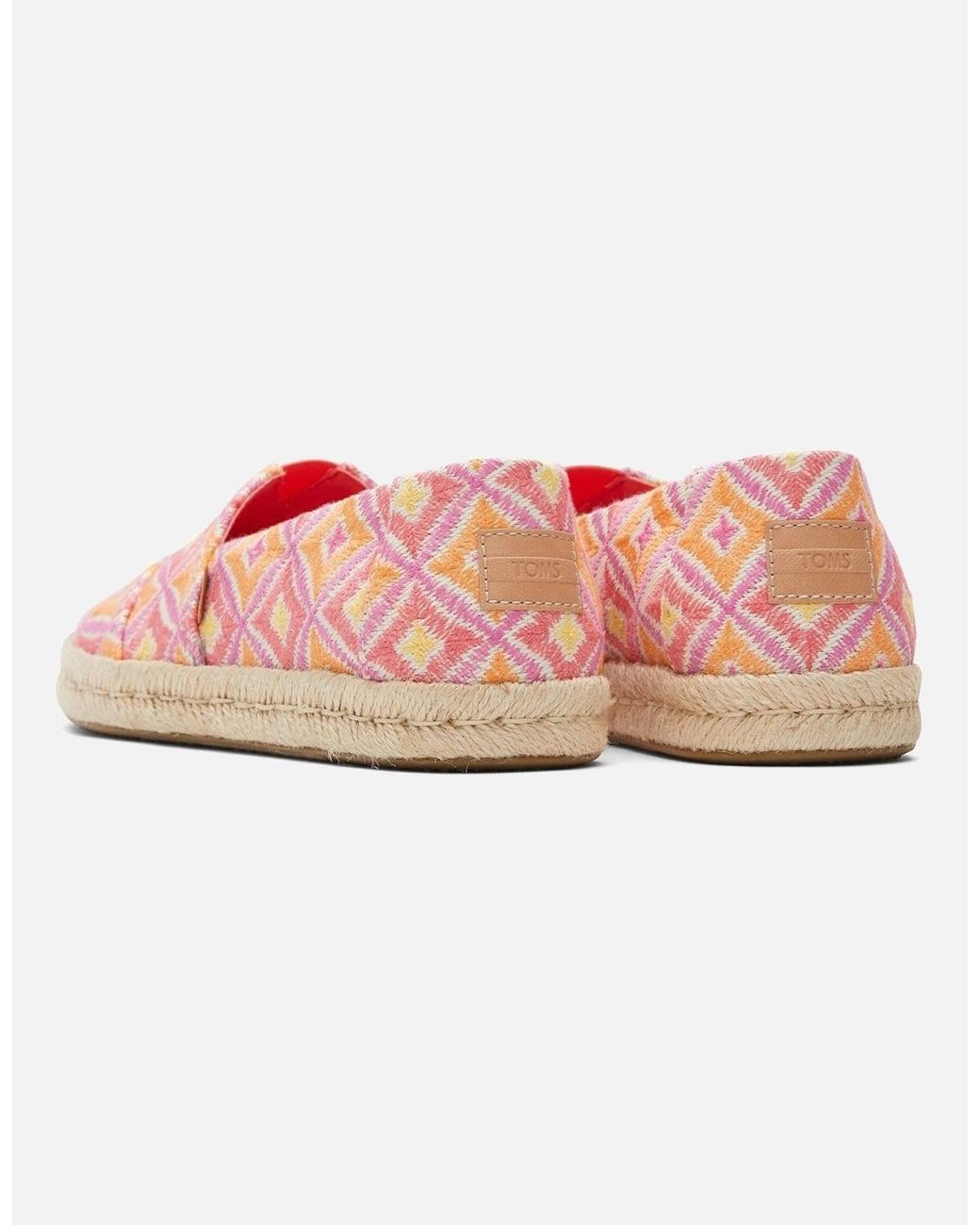 TOMS Pink Alpargata Rope 2.0 Polyester Shell Espadrilles