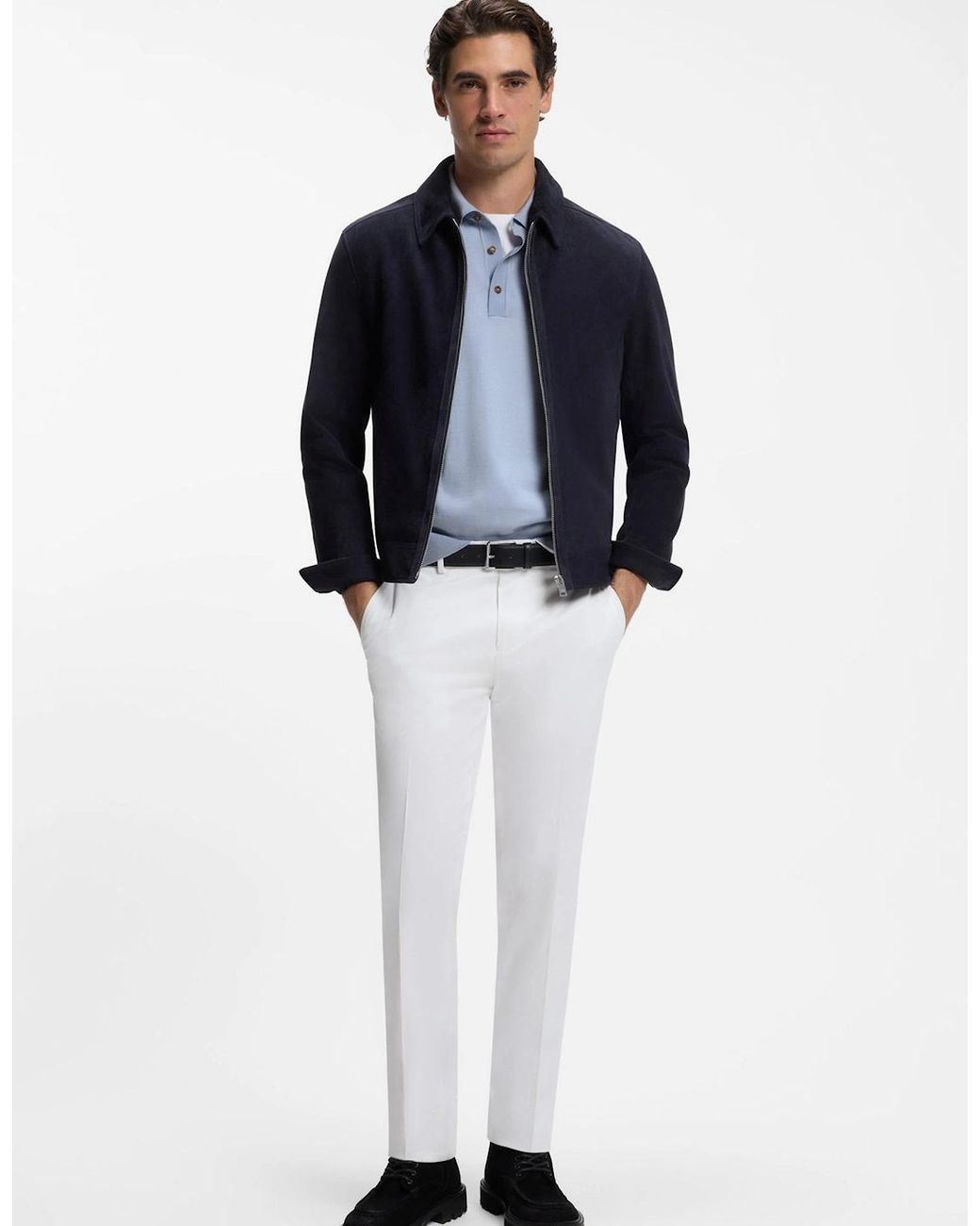 Boss Blue H Lancione Knitted Polo for men