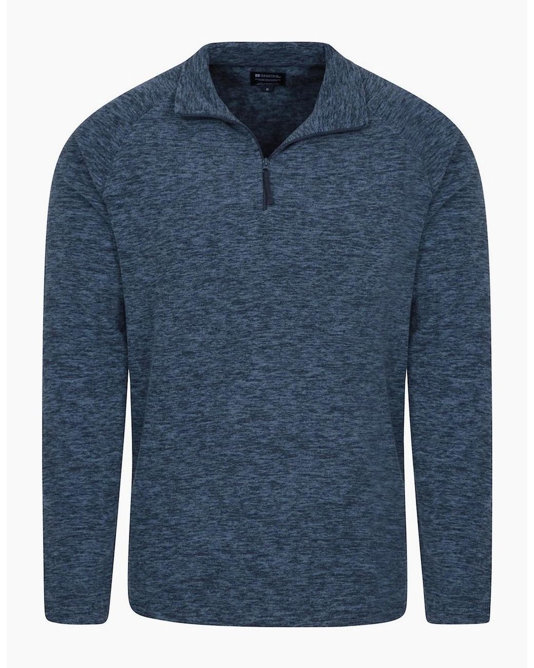 Mountain Warehouse Blue Snowdon Ii Fleece Top for men
