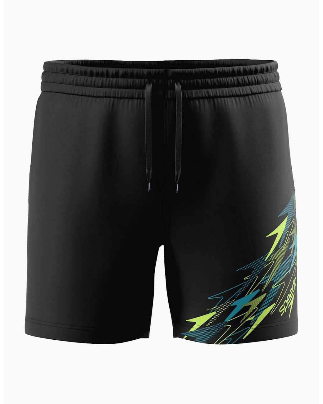 Speedo Black Medley Repeat Logo Swim Shorts for men