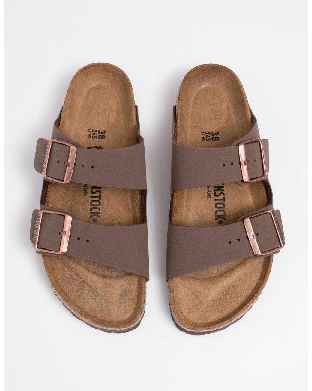 Birkenstock Arizona White Birko-Flor Nubuck Sandals