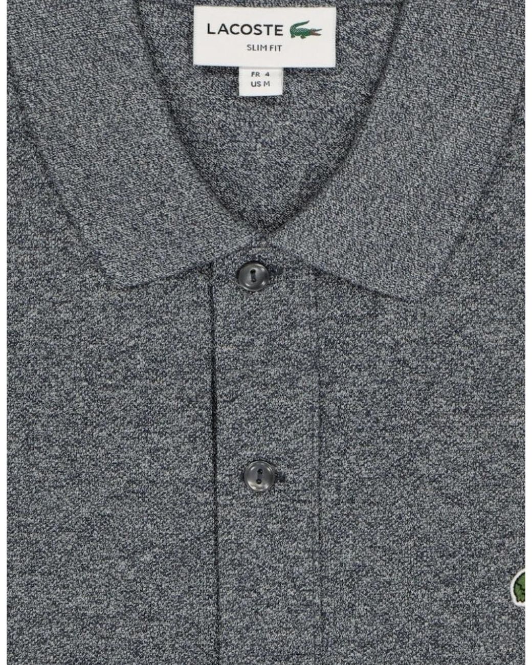 Lacoste Gray Slim Fit Mouse Pique Polo Shirt for men