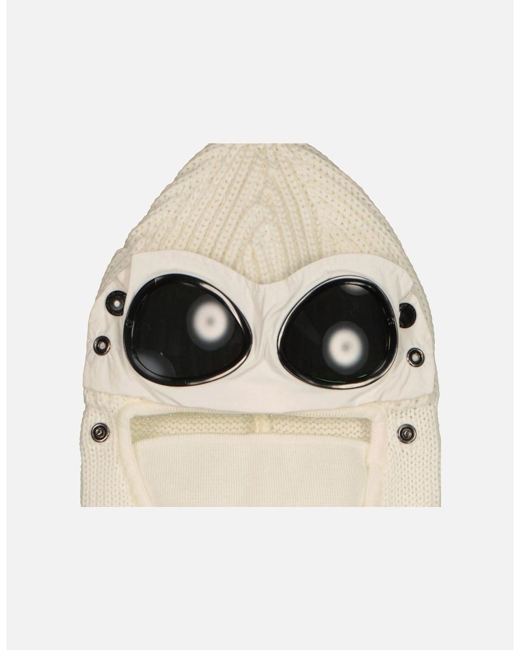C P Company Natural Knitted Goggle Ski Mask for men