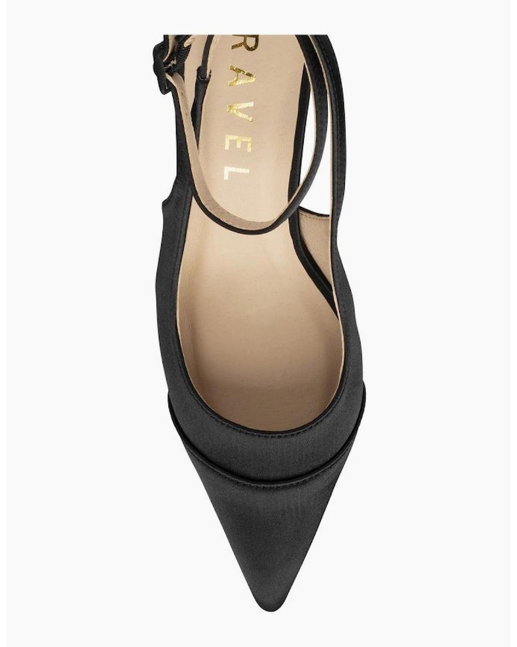 Ravel Black Catrine Slingback Court Shoes
