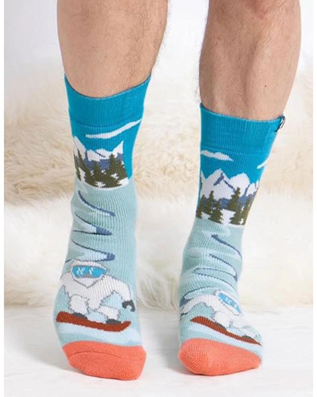 Totes Blue Toasties 3324 Original Slipper Socks Slipper Socks Yeti for men
