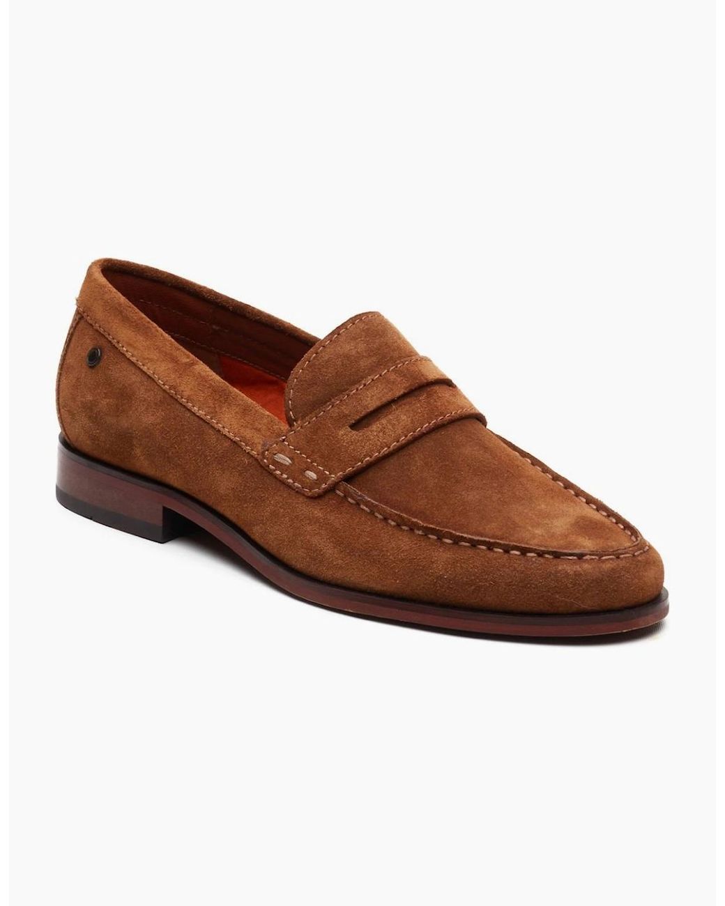 Base London Brown Slate Penny Loafers for men