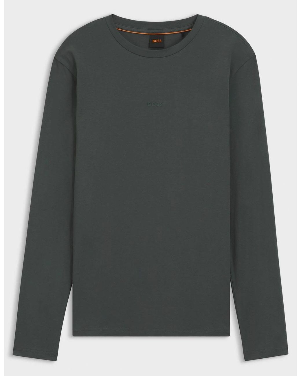 Boss Black Boss Tchark Long Sleeve Stretch Cotton T-Shirt for men