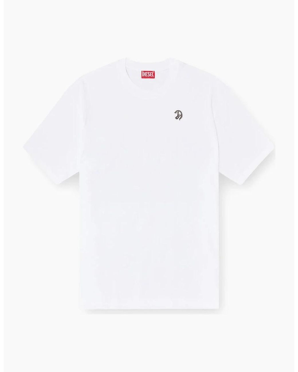 DIESEL White T-Boggy V2 T-Shirt for men