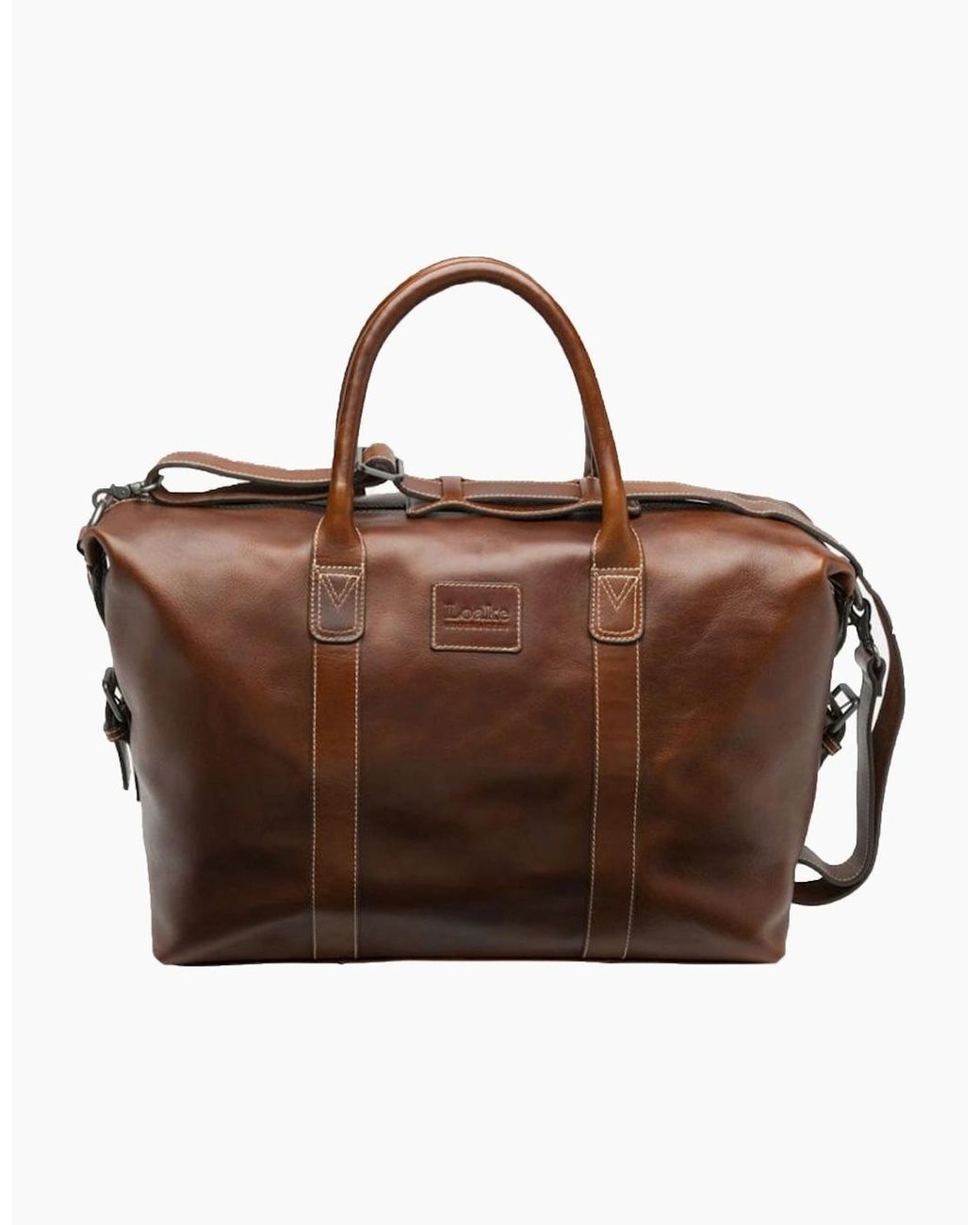 Loake Brown Balmoral Leather Weekend Bag for men