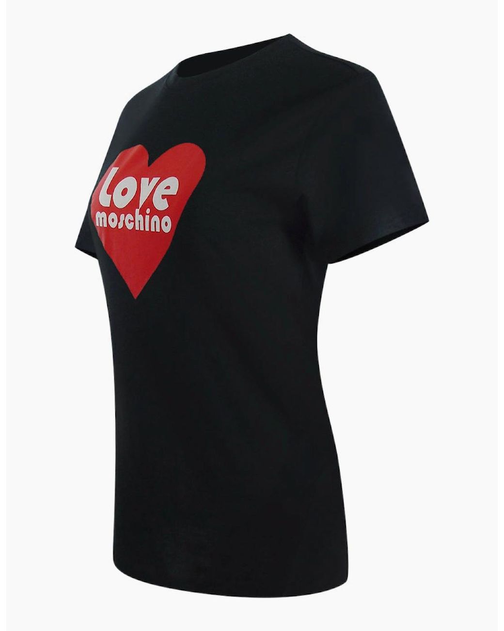Love Moschino Black Heart Logo T-Shirt