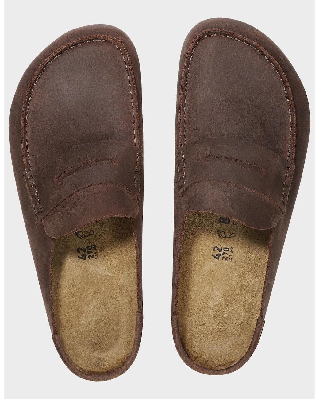Birkenstock Clogs Brown Birkenstock Naples Wrapped Oiled Leather Clogs
