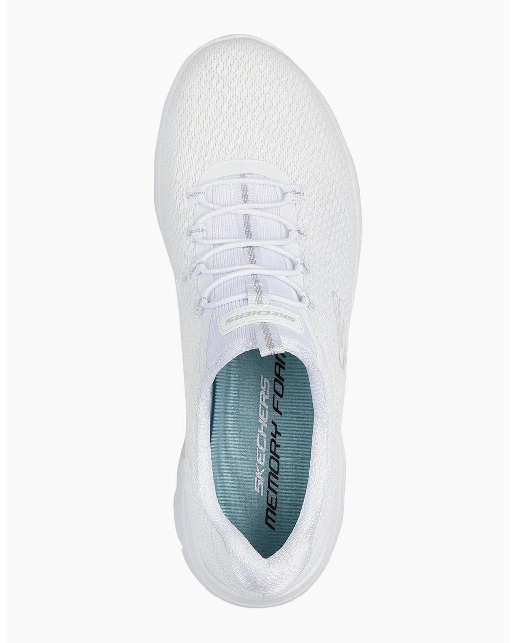 Skechers White Summits Summer Blush Textile Trainers