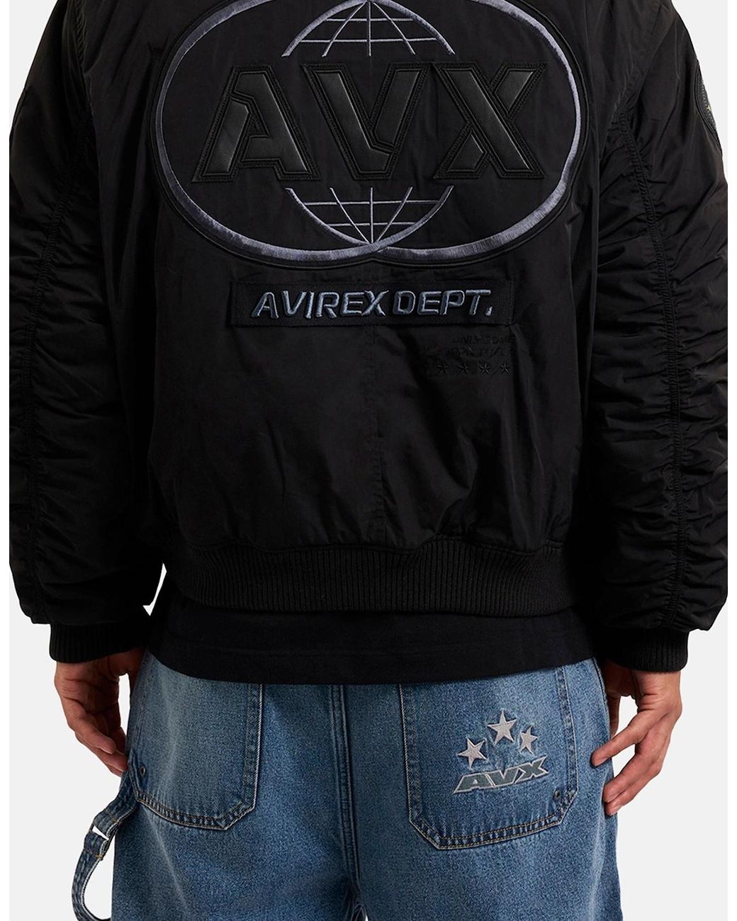 AVX Black Apex Ma1 Bomber Jacket for men