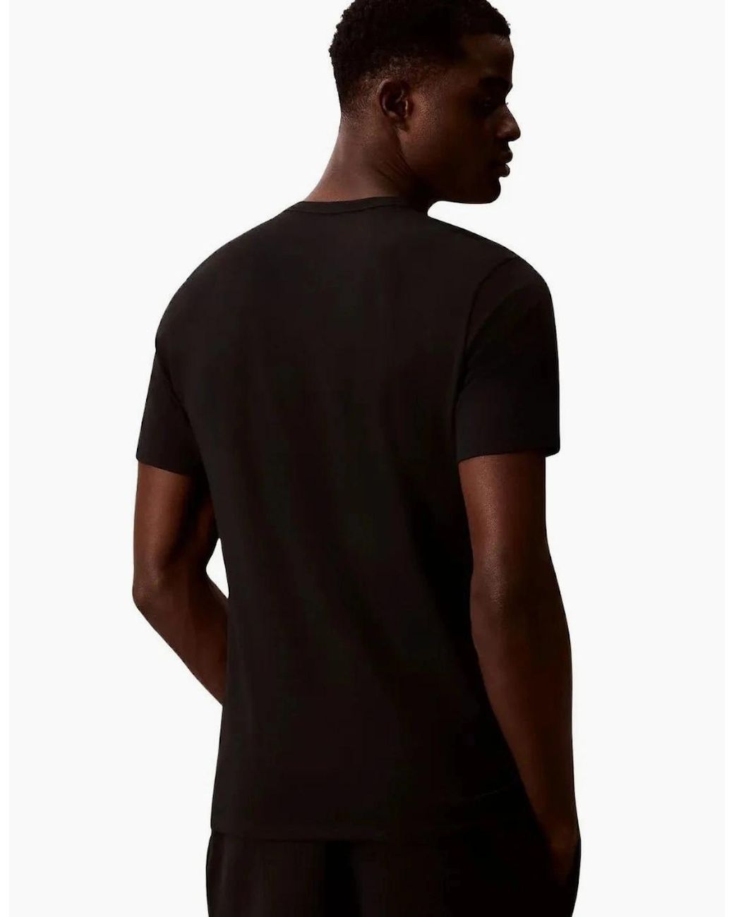 Calvin Klein Blue 3-Pack Cotton Microfibre Stretch T-Shirts for men