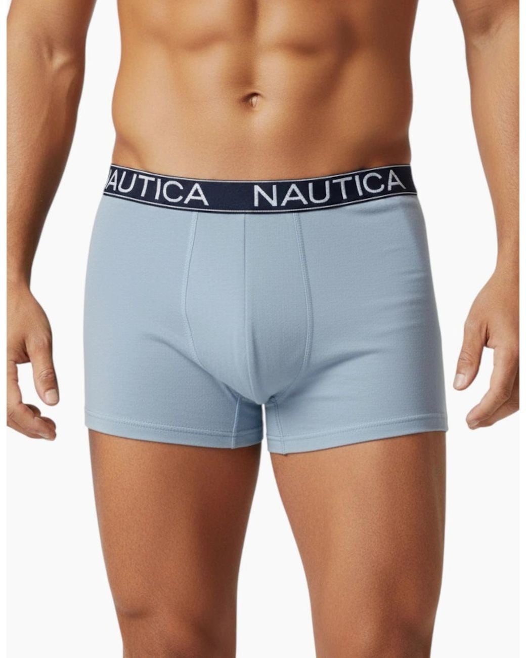 Nautica Blue Boxer Briefs Soft Stretch Cotton Rich 4X Pack Underwear Gift S-Xl for men