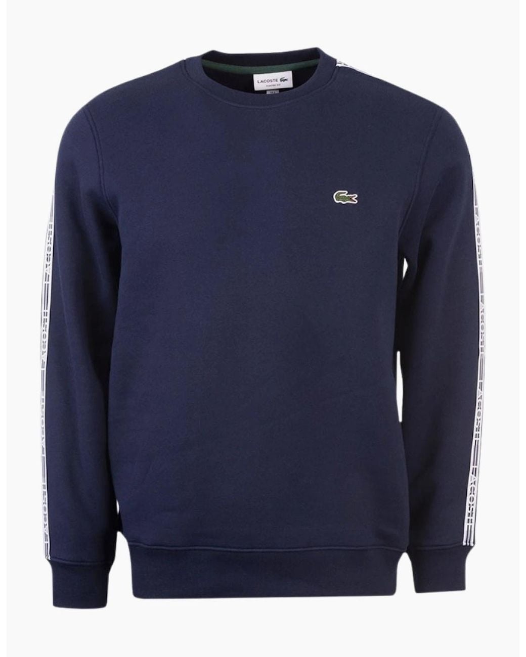 Lacoste Blue Branded Tape Crewneck Jumper for men