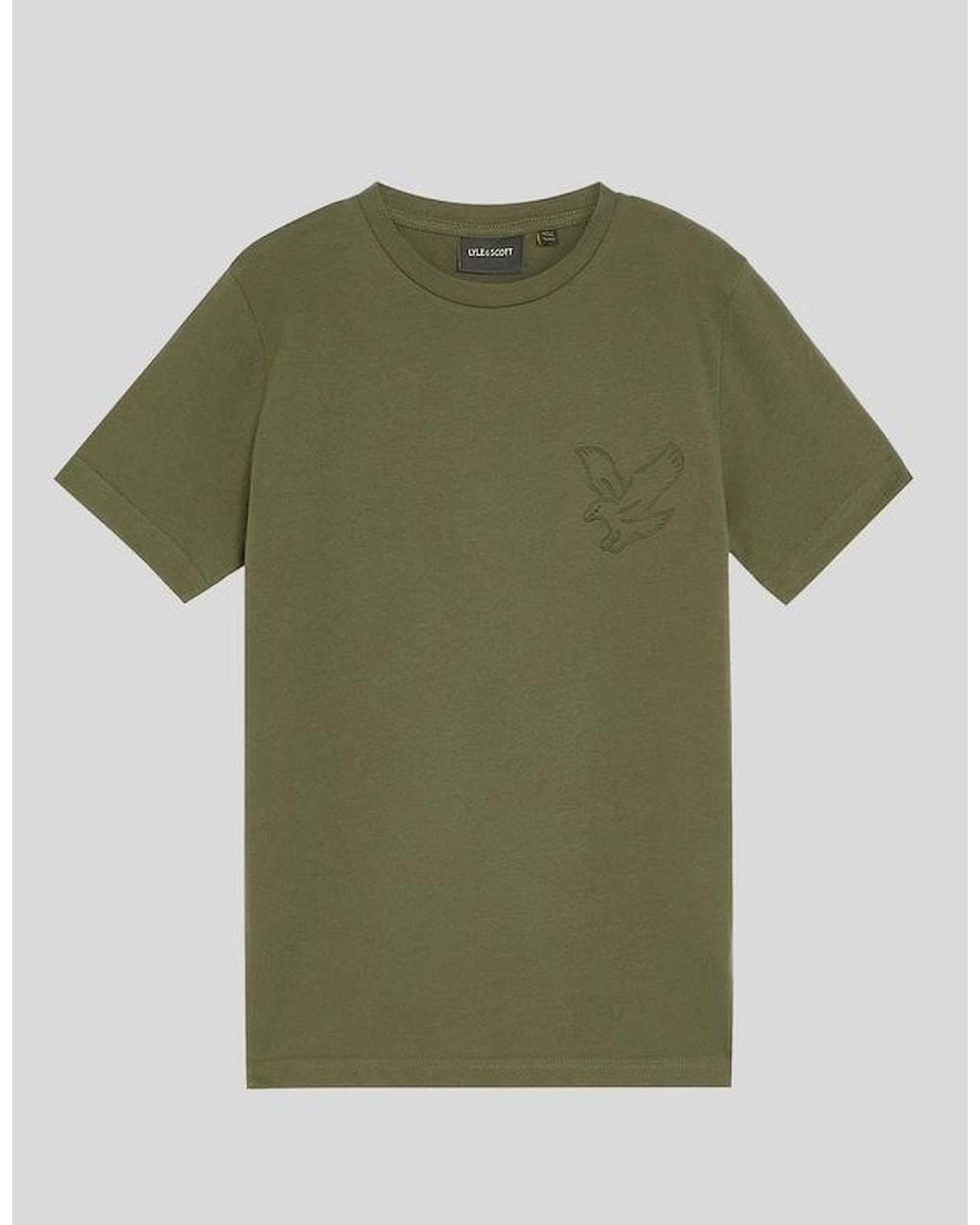 Lyle & Scott Green Embossed Eagle T-Shirt for men