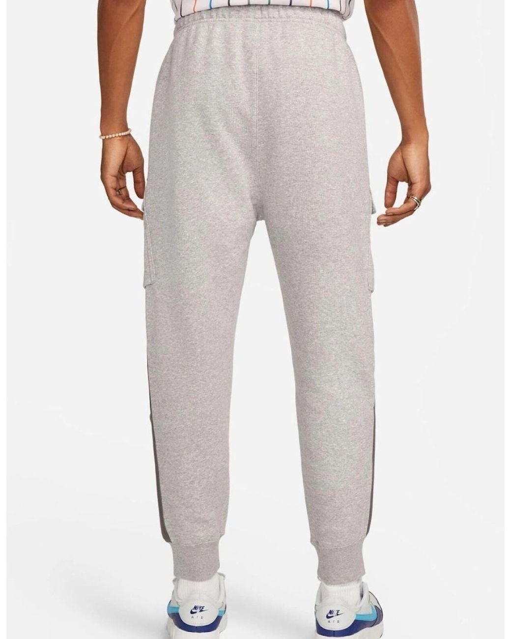 Nike Gray Sportswear Air Fleece Bb Crewneck Full Tracksuit Set