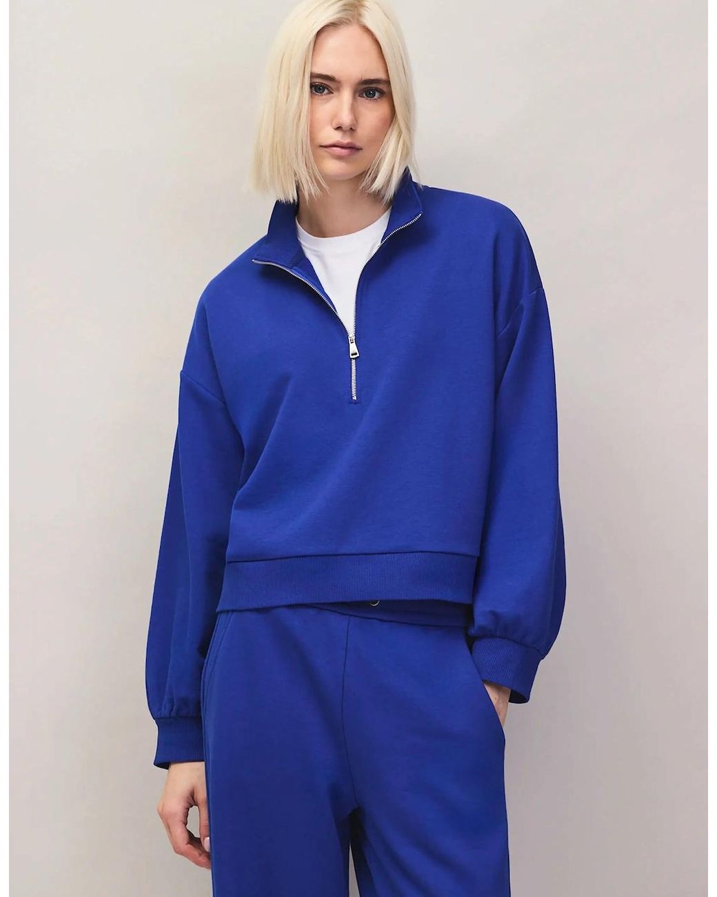 Ro&zo Blue Half-Zip Sweatshirt