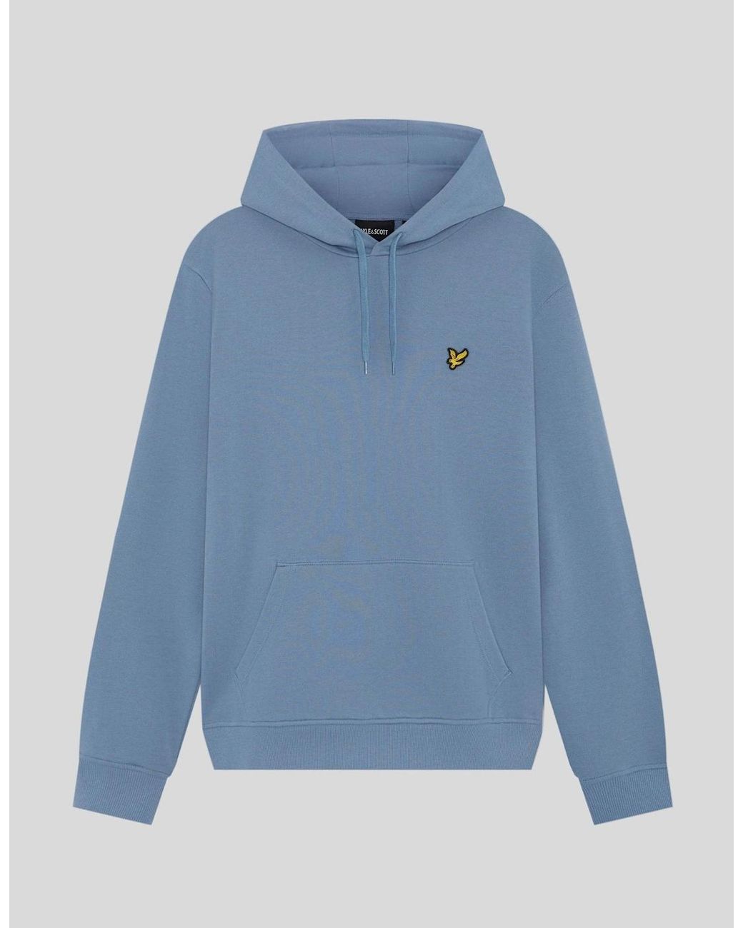 Lyle & Scott Blue Loopback Cotton Hoodie for men