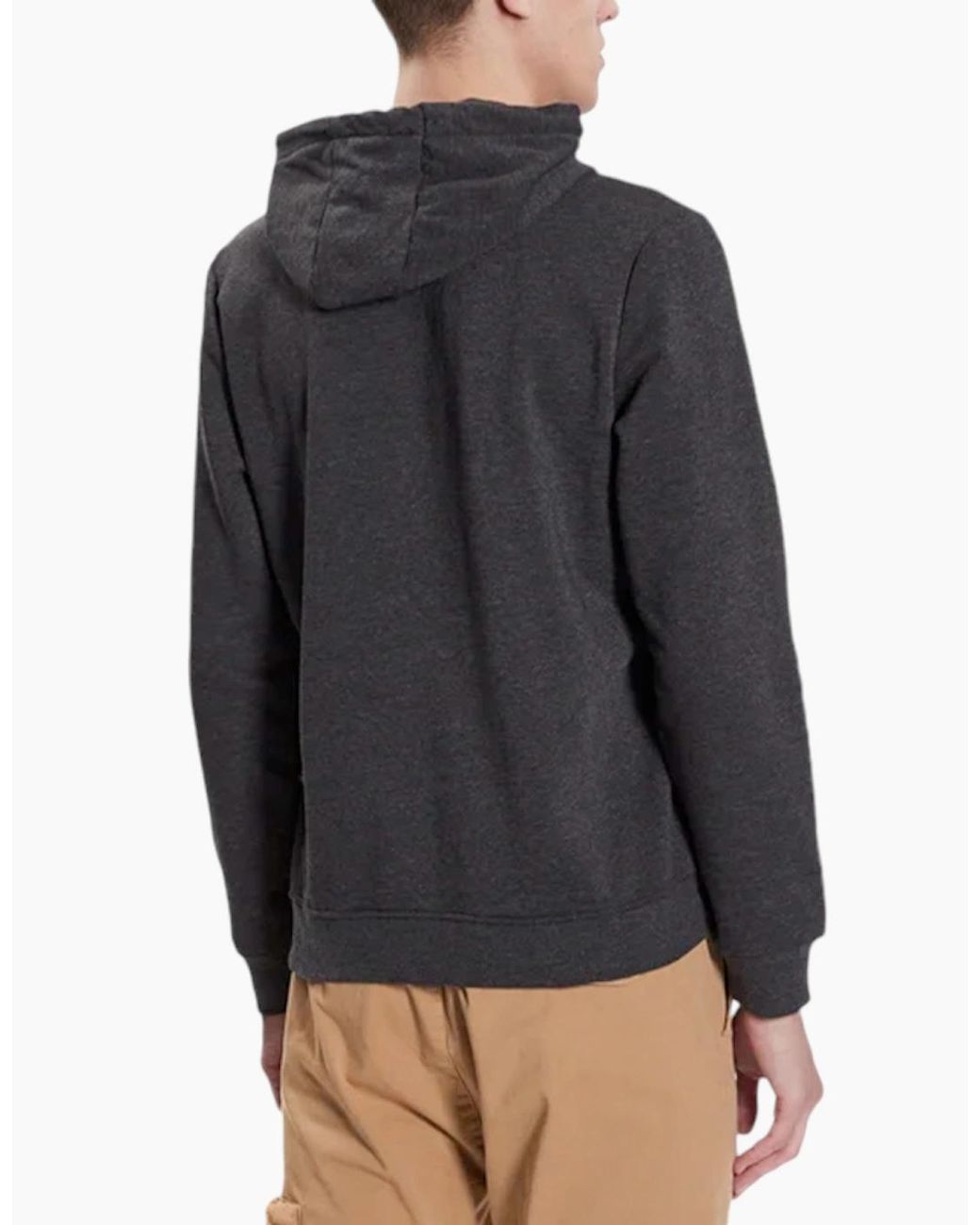 Brave Soul Gray Plain Hoodies Long Sleeve Pullover Fleece Top Hooded Sweatshirt for men