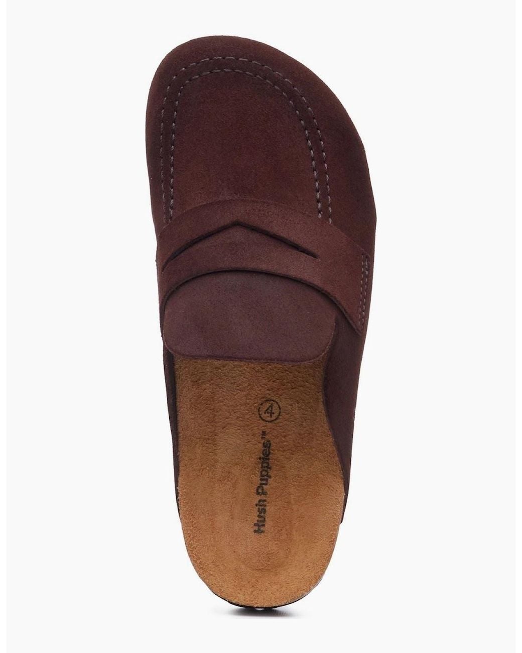 Hush Puppies Red Briar Closed Toe Suede Chocolate Mules
